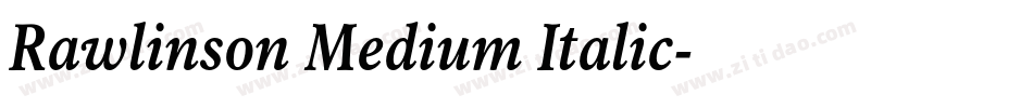 Rawlinson Medium Italic字体转换